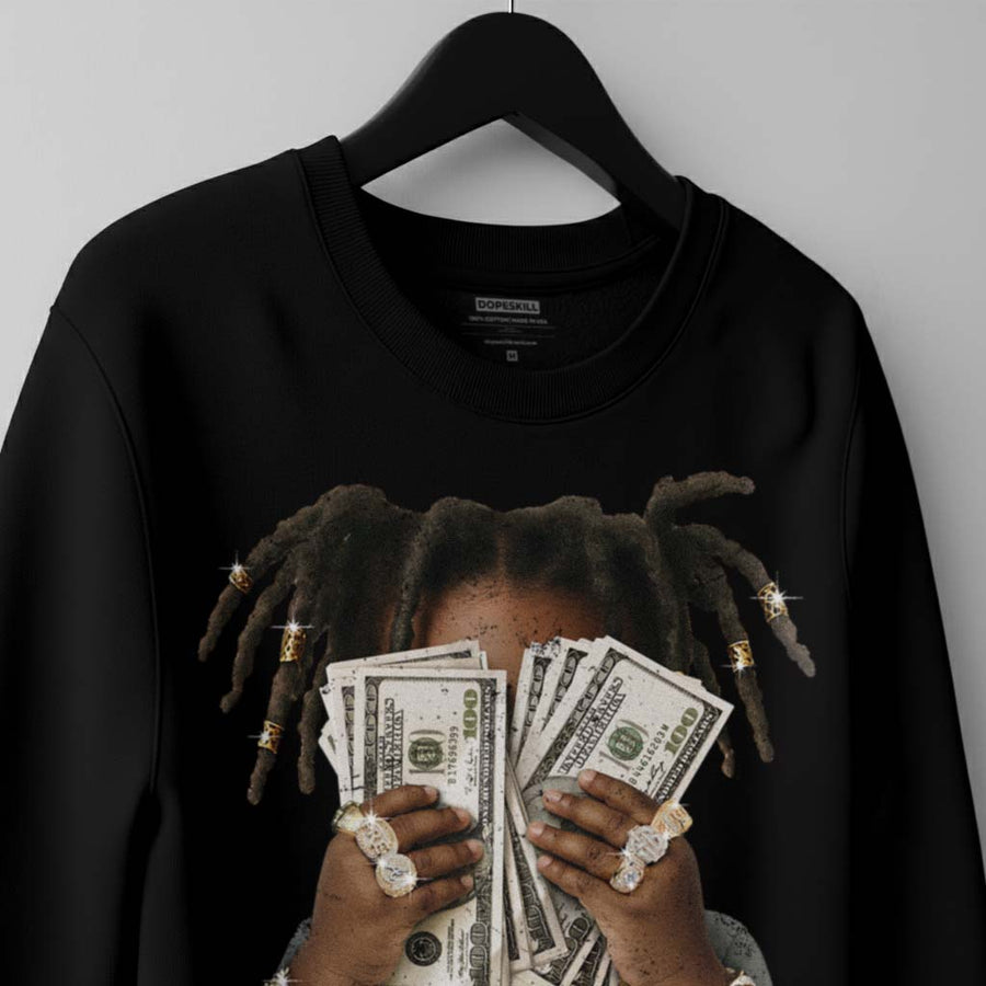 Wolf Grey 5s DopeSkill Sweatshirt Rich Youth Graphic