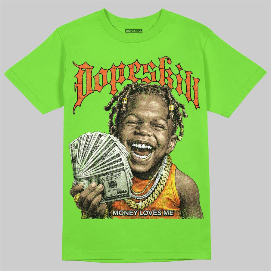 Neon Green 'Money Loves Me' DopeSkill Graphic T-Shirt