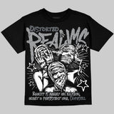 Wolf Grey 5s Oversize Print 'Distorted Realms' DopeSkill Graphic T-shirt