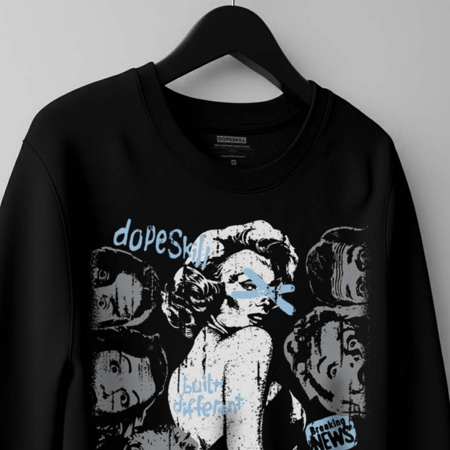Wolf Grey 5s DopeSkill Sweatshirt Built Different Graphic