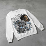 Wolf Grey 5s DopeSkill Sweatshirt Stressless Graphic