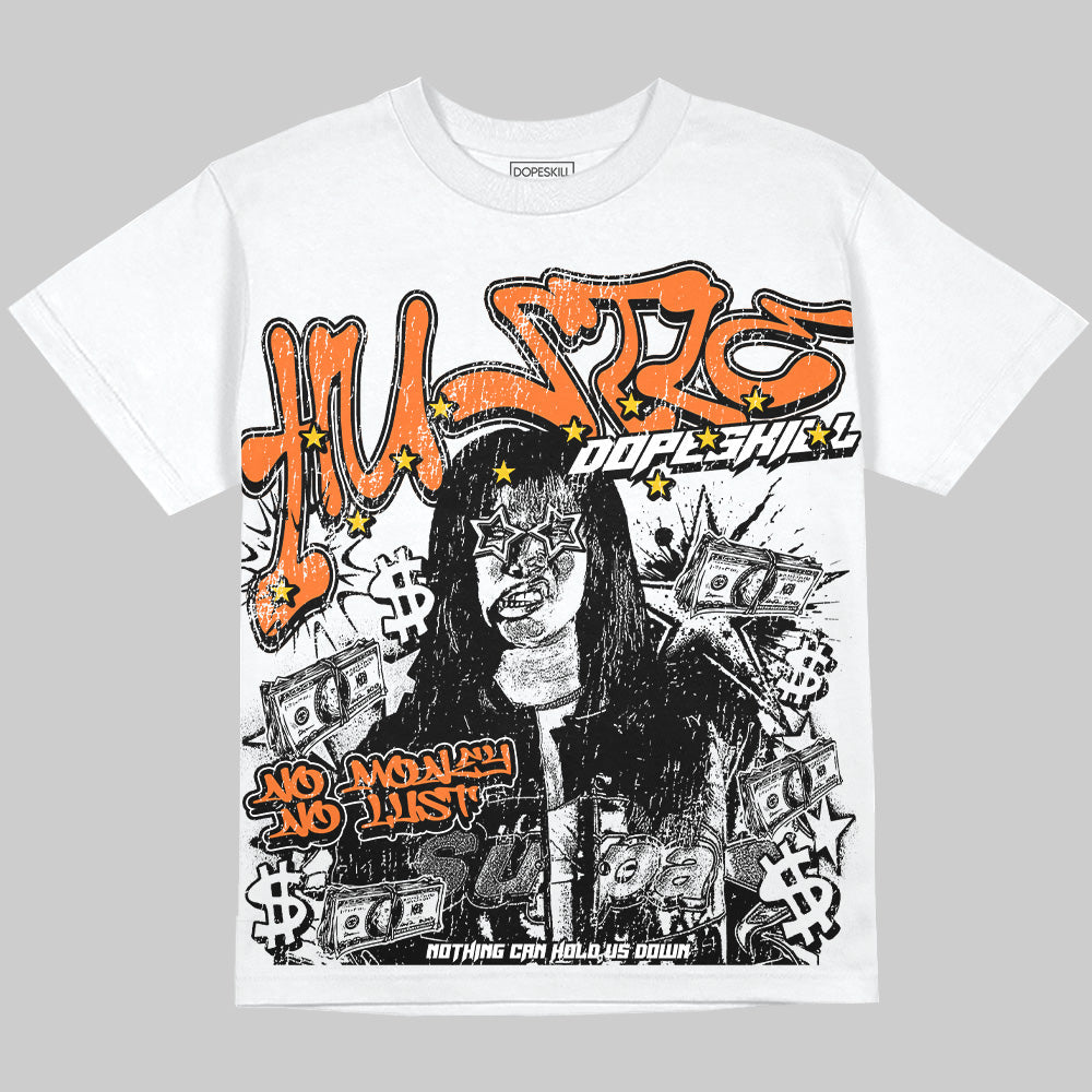 Orange Collection DopeSkill Oversize Print T-Shirt No Money No Lust Graphic