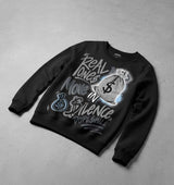Wolf Grey 5s DopeSkill Sweatshirt Real Ones Move In Silence Graphic