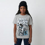 Wolf Grey 5s DopeSkill T-Shirt Paper Chaser Boy Graphic