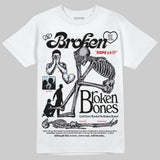 Black Metallic Reimagined 5s DopeSkill T-Shirt Broken Bones Graphic