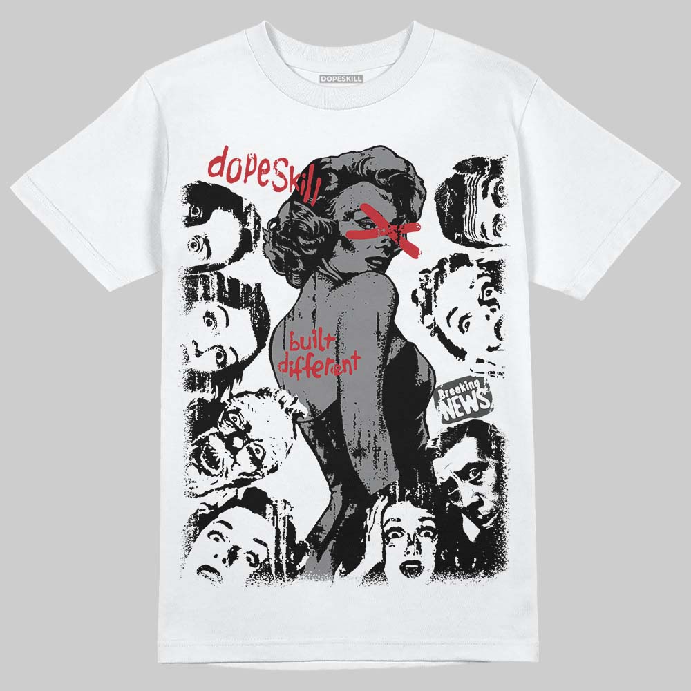 Black Cat 4s DopeSkill T-Shirt Built Different Graphic