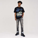 Black University Blue 5s DopeSkill T-Shirt Forever Paid Graphic