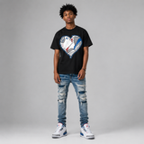 “True Blue” 3s DopeSkill T-Shirt Heart Jordan 3 Graphic