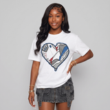“True Blue” 3s DopeSkill T-Shirt Heart Jordan 3 Graphic