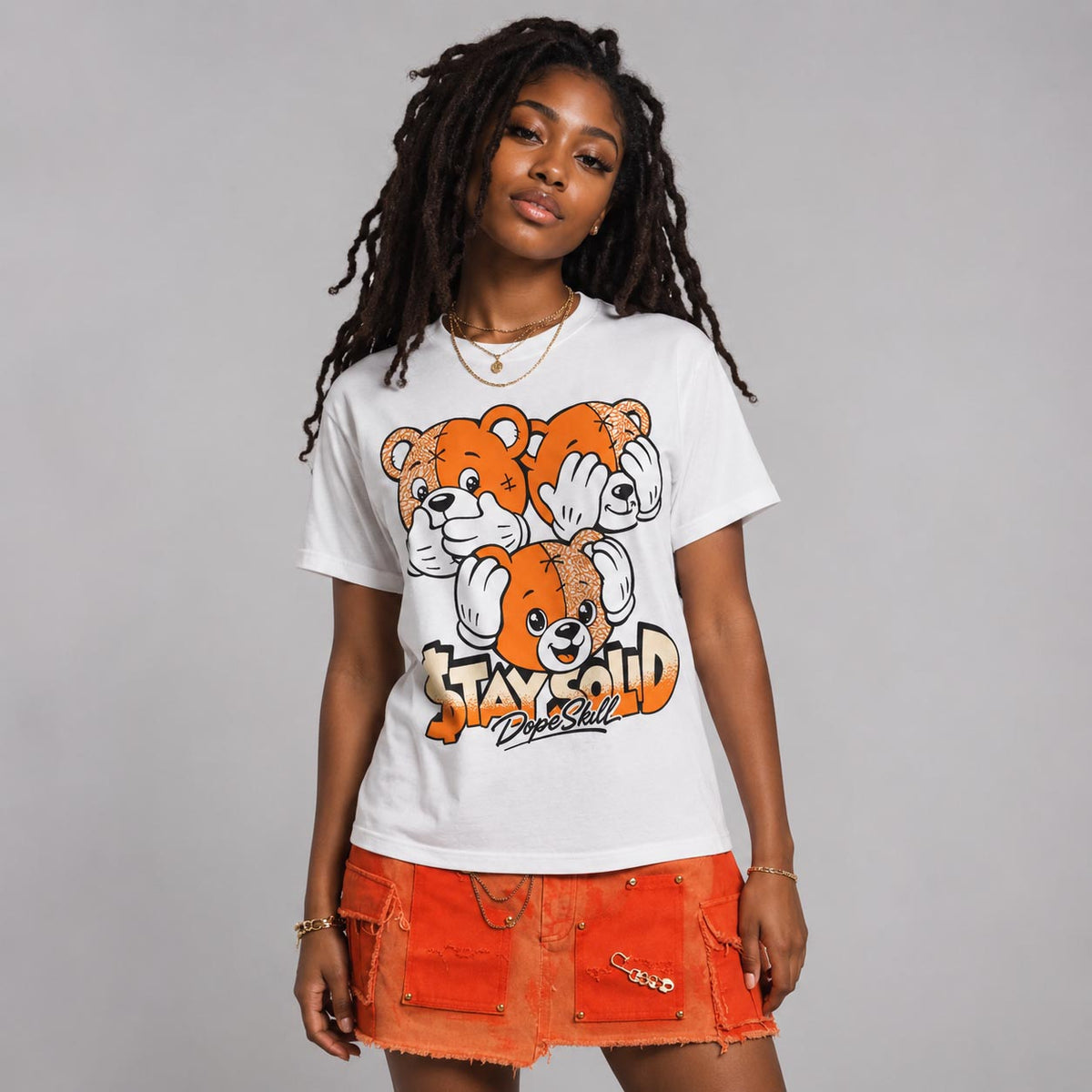 'Orange Citrus' 3s DopeSkill T-Shirt Stay Solid Graphic