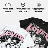 Medium Soft Pink 4s DopeSkill Oversize Print T-Shirt Real Ones Choose Loyalty Graphic