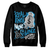 Military Blue 4s DopeSkill Sweatshirt Real Ones Move In Silence Graphic