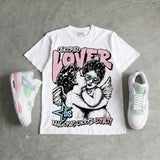 Medium Soft Pink 4s DopeSkill Oversize Print T-Shirt Real Ones Choose Loyalty Graphic