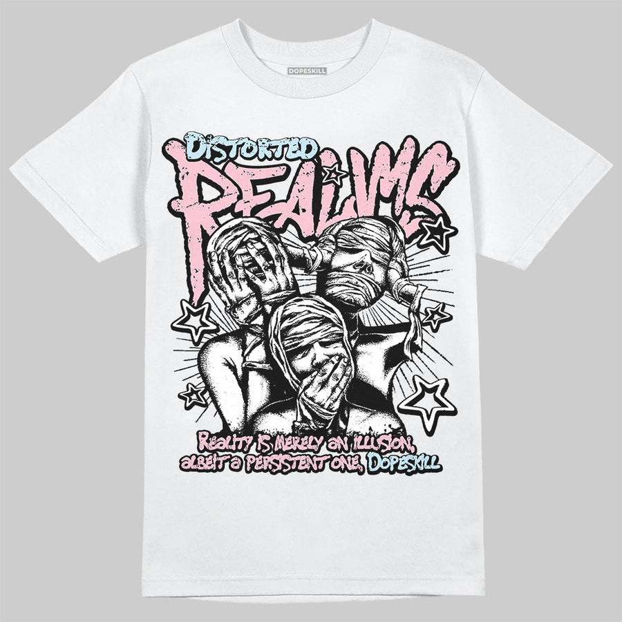 Medium Soft Pink 4s DopeSkill T-Shirt Distorted Realms Graphic