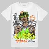 Neon Green 'All Hustle No Luck' DopeSkill Graphic T-Shirt