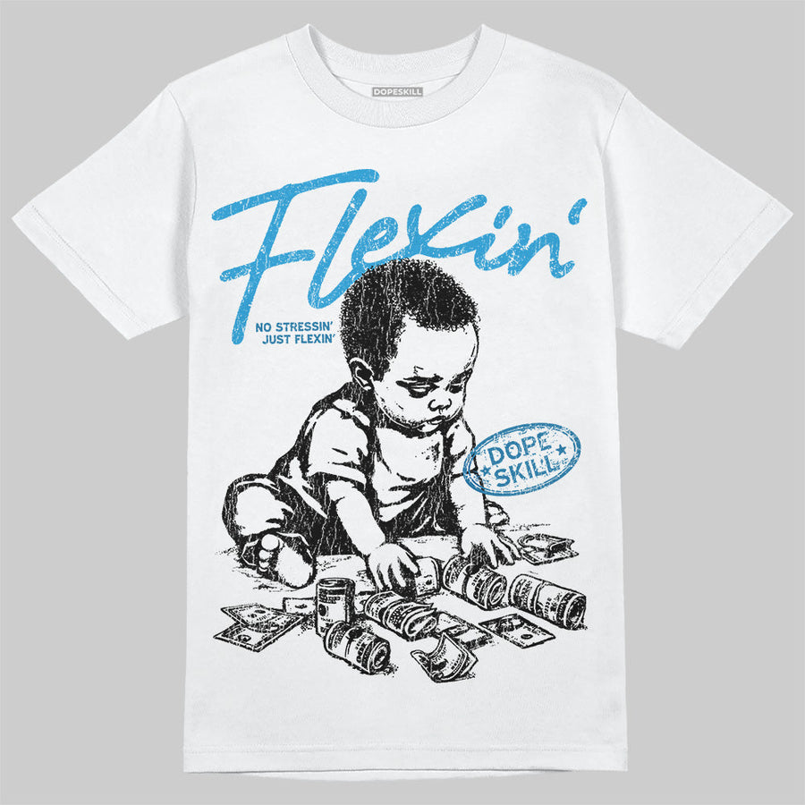 Military Blue 4s DopeSkill T-Shirt Flexin' Graphic