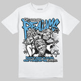 University Blue 14s DopeSkill T-Shirt Distorted Realms Graphic
