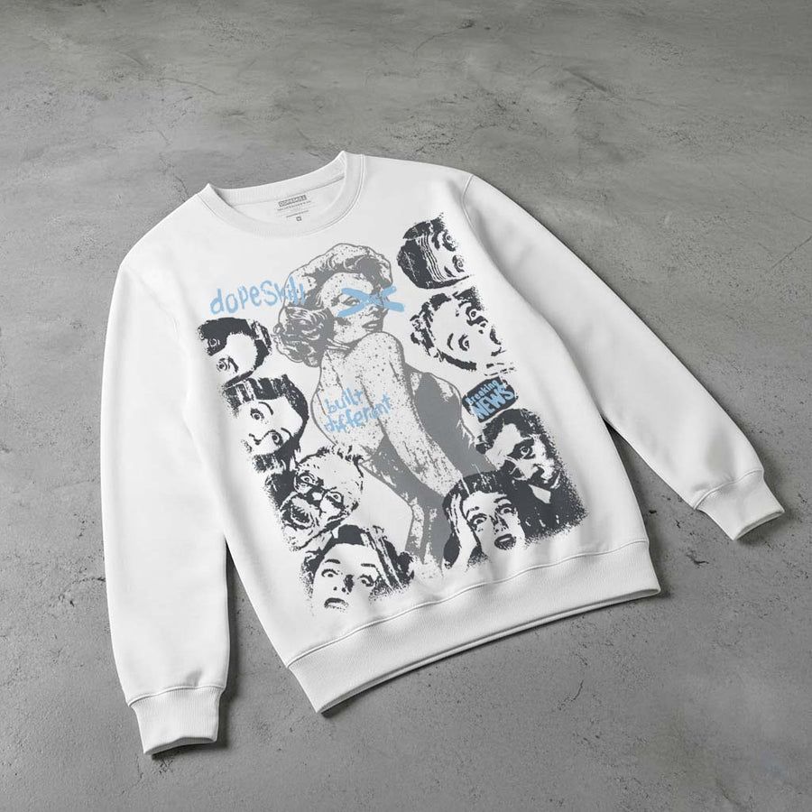 Wolf Grey 5s DopeSkill Sweatshirt Built Different Graphic