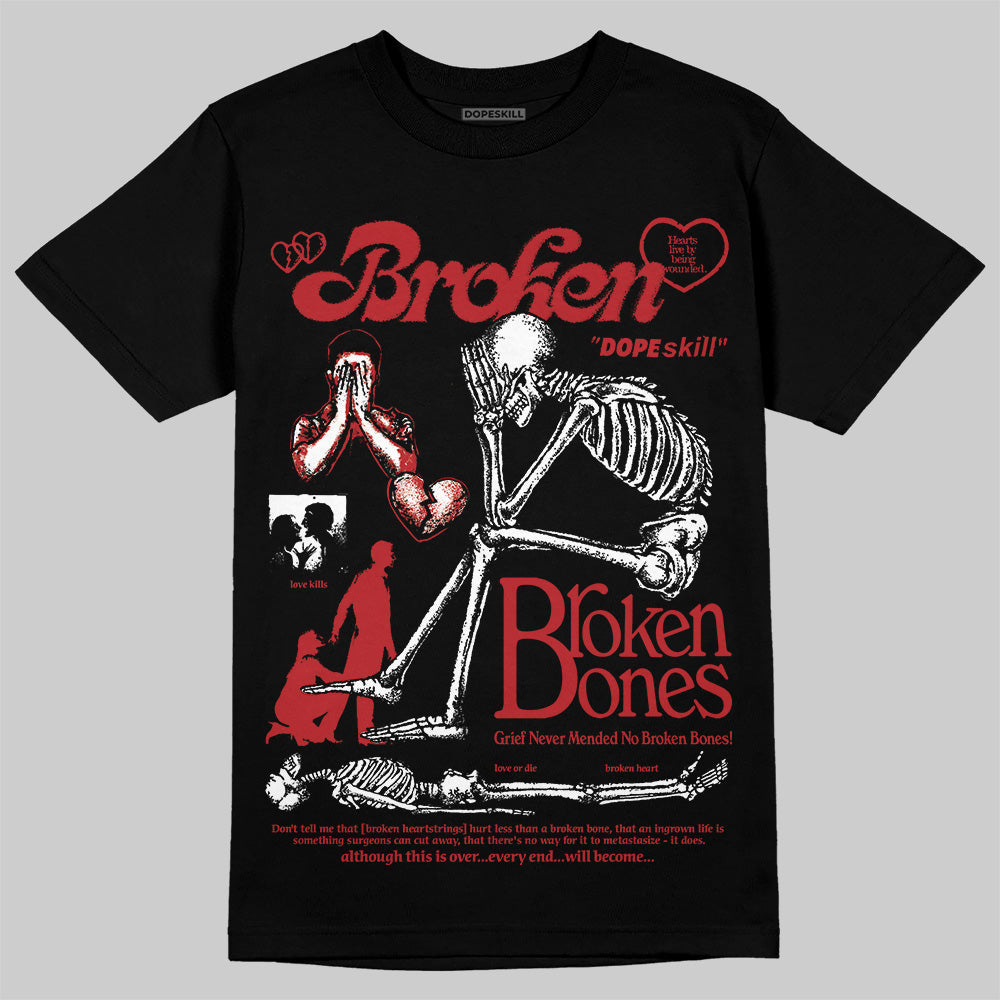 Flu Game 12s DopeSkill T-Shirt Broken Bones Graphic