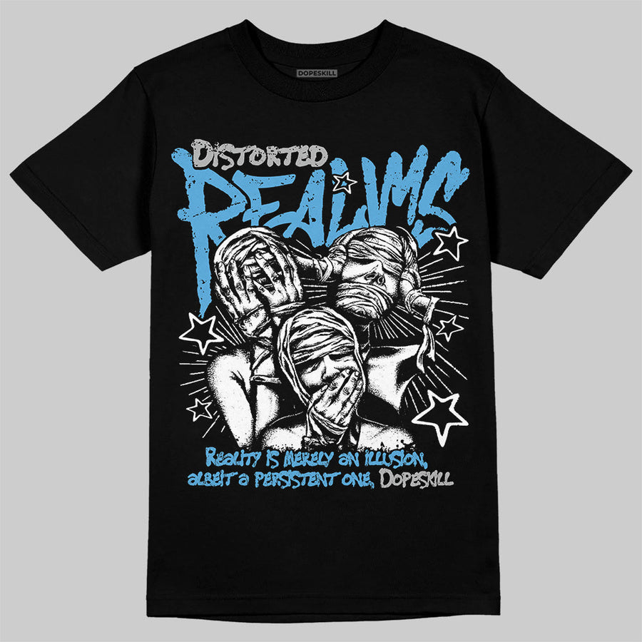 University Blue 14s DopeSkill T-Shirt Distorted Realms Graphic