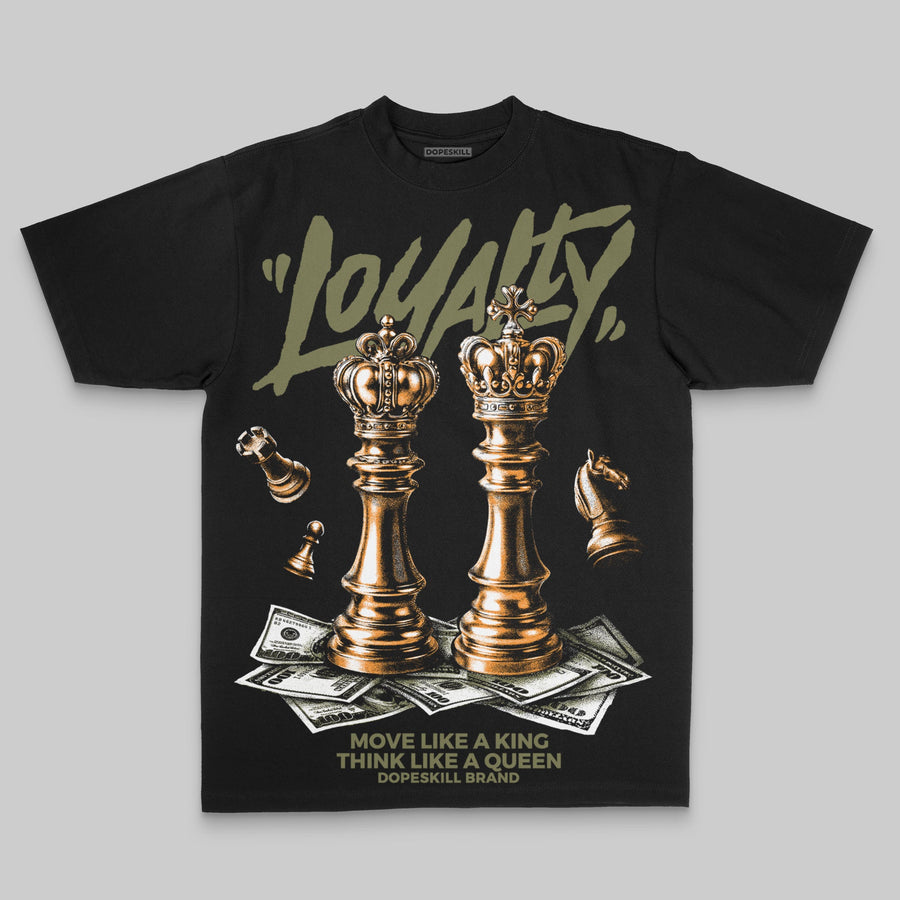 Olive Oversize Print 'Loyalty' DopeSkill Graphic T-shirt