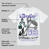 Grape 5s DopeSkill T-Shirt Broken Bones Graphic