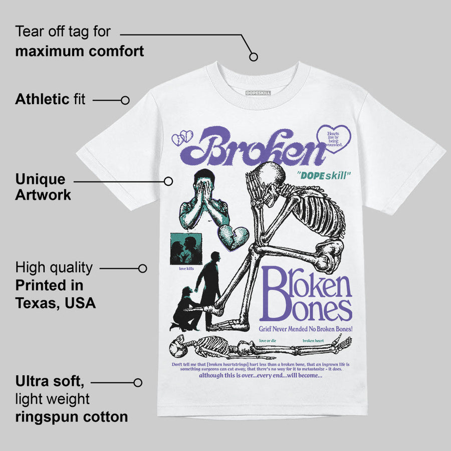 Grape 5s DopeSkill T-Shirt Broken Bones Graphic