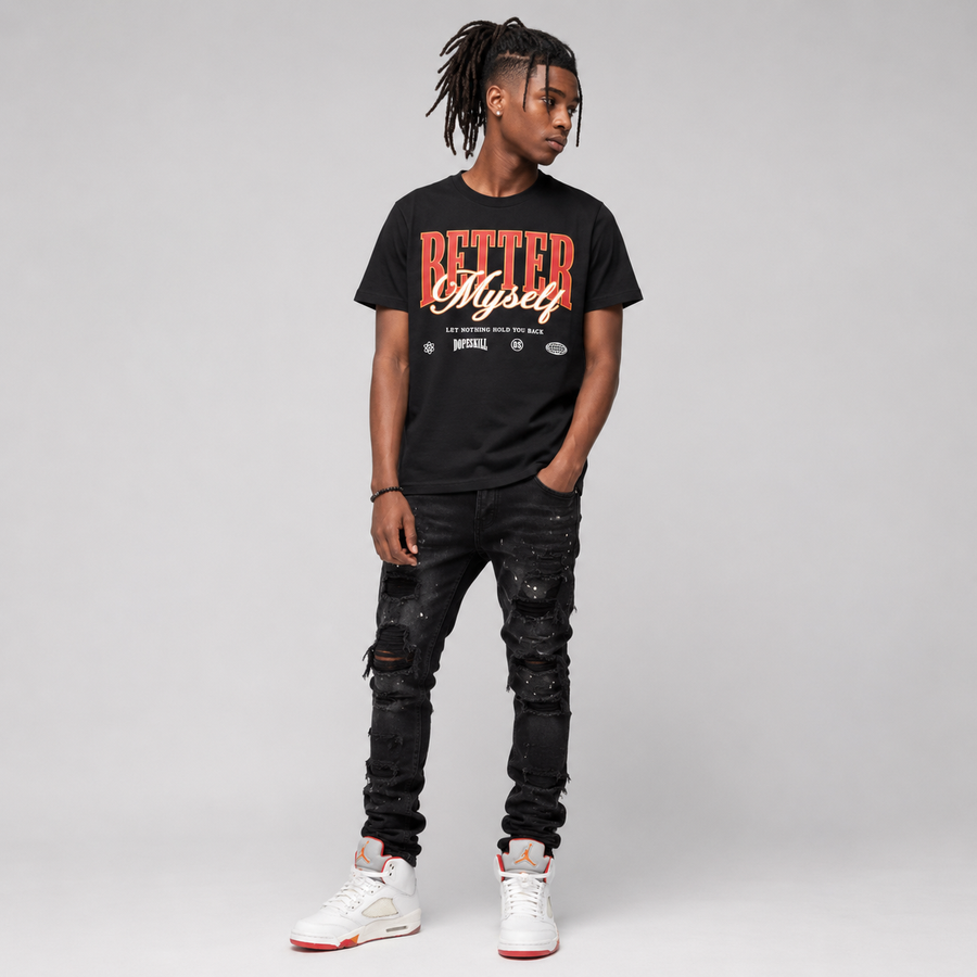 Sunset 5s DopeSkill T-Shirt Better Myself Graphic