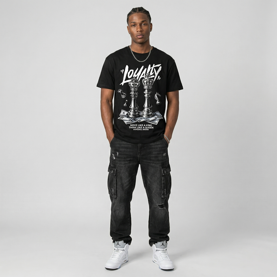 White Metallic 5s DopeSkill T-Shirt Loyalty Graphic