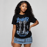 Black University Blue 5s DopeSkill T-Shirt Loyalty Graphic