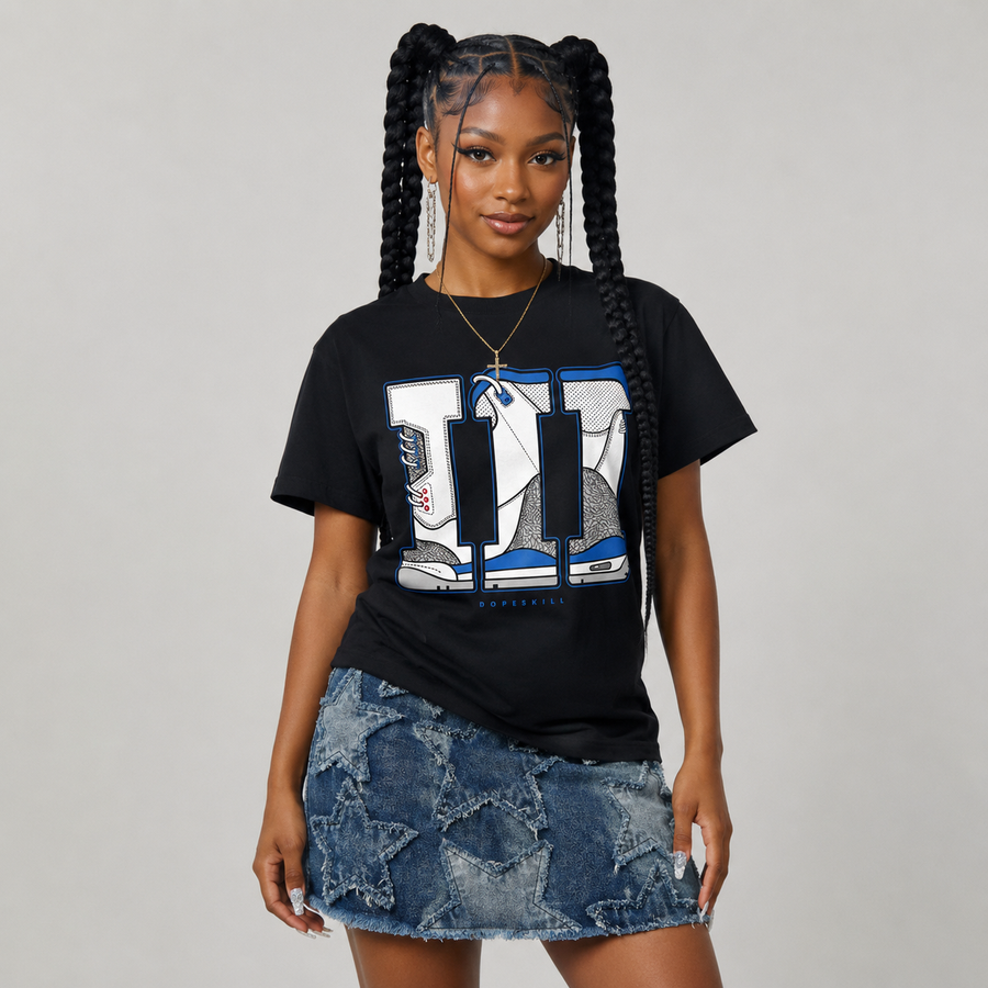 “True Blue” 3s DopeSkill T-Shirt III Jordan 3 Graphic