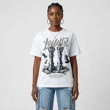 White Metallic 5s DopeSkill T-Shirt Loyalty Graphic