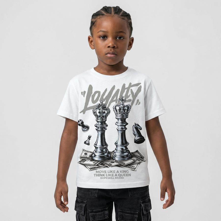 White Metallic 5s DopeSkill T-Shirt Loyalty Graphic