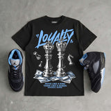 Black University Blue 5s DopeSkill T-Shirt Loyalty Graphic