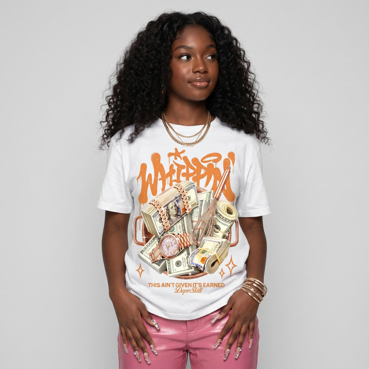 'Orange Citrus' 3s DopeSkill T-Shirt Whippin Graphic