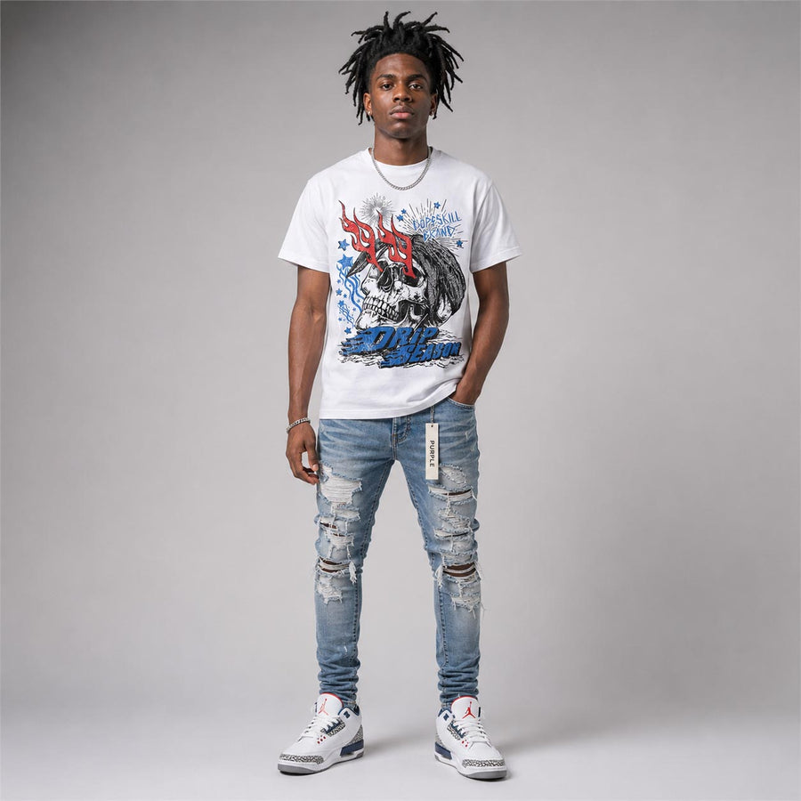 “True Blue” 3s DopeSkill T-Shirt Drip Season Graphic