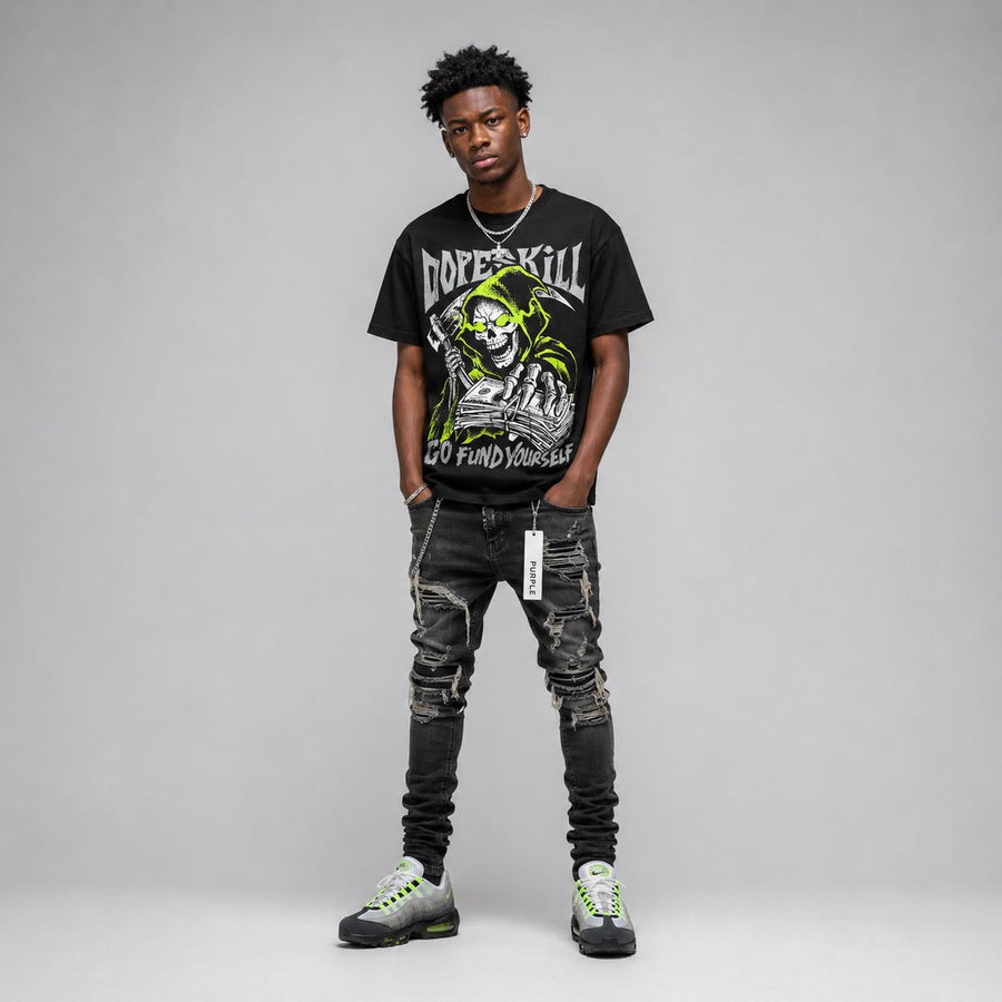 Max 95 OG 'Neon' DopeSkill T-Shirt Go Fund Yourself Graphic