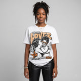 'Orange Citrus' 3s DopeSkill Oversize Print T-Shirt Real Ones Choose Loyalty Graphic