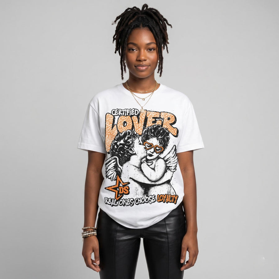 'Orange Citrus' 3s DopeSkill Oversize Print T-Shirt Real Ones Choose Loyalty Graphic