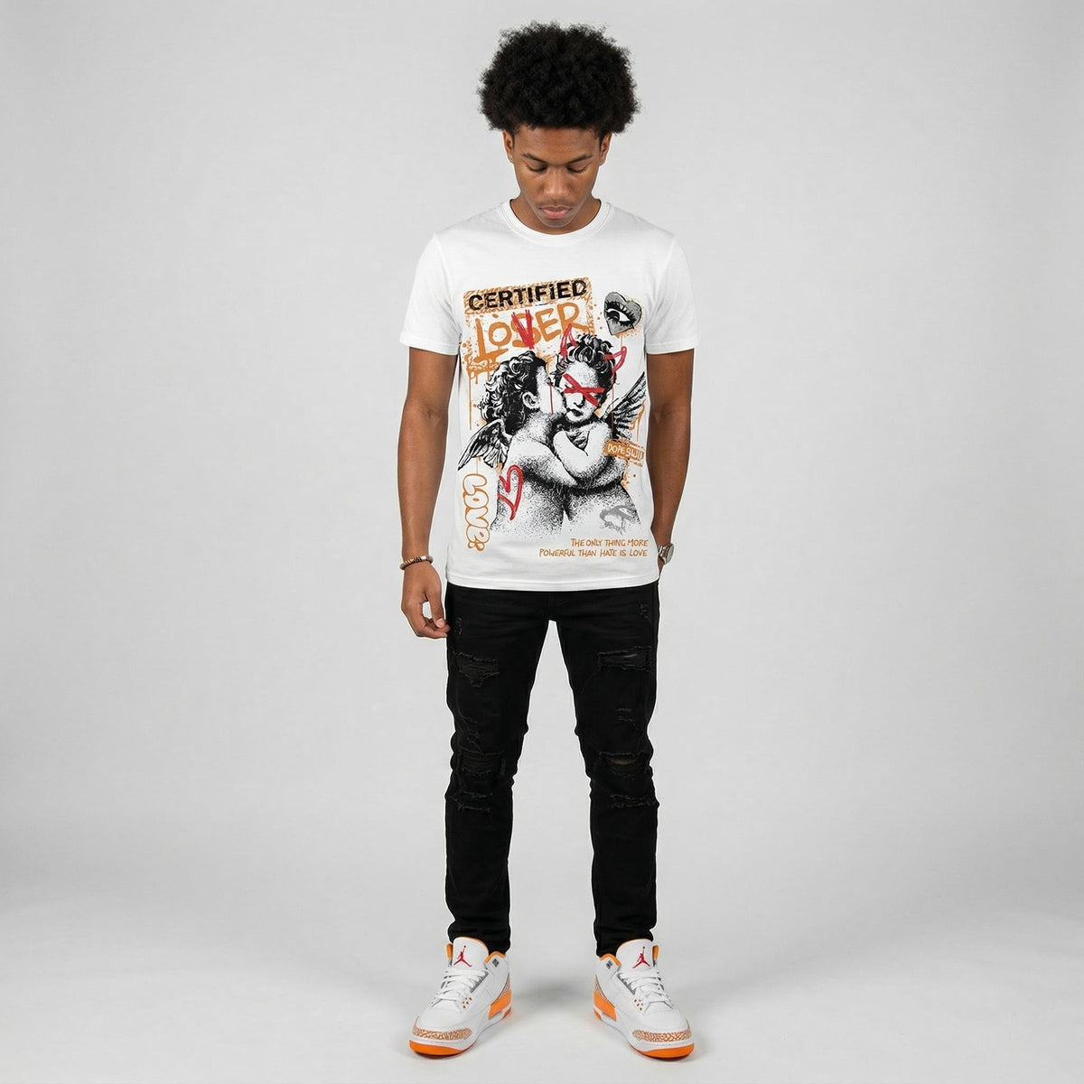 'Orange Citrus' 3s DopeSkill T-Shirt Certified Lover Graphic