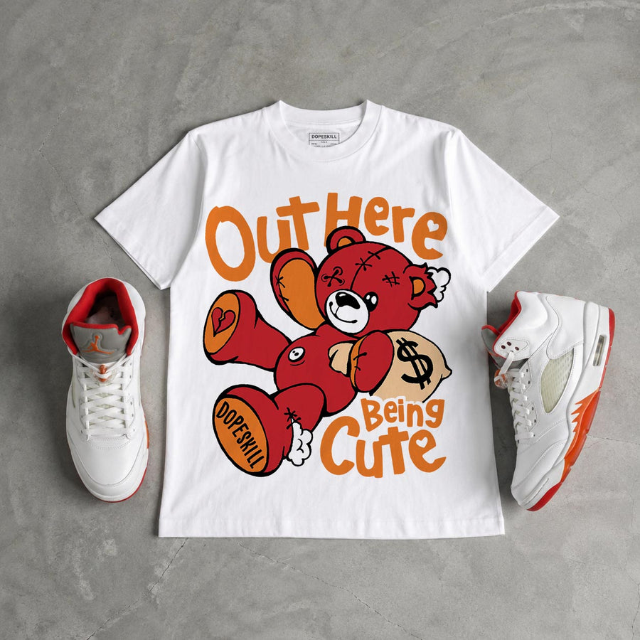 Sunset 5s DopeSkill T-Shirt Out Here Being Cute Graphic