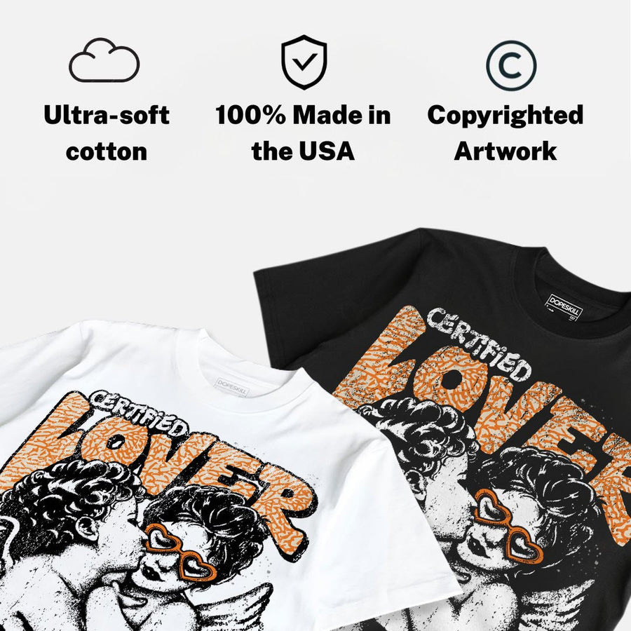 'Orange Citrus' 3s DopeSkill Oversize Print T-Shirt Real Ones Choose Loyalty Graphic