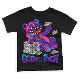 Court Purple 13s DopeSkill Toddler Kids T-shirt Born To Be Rich Graphic