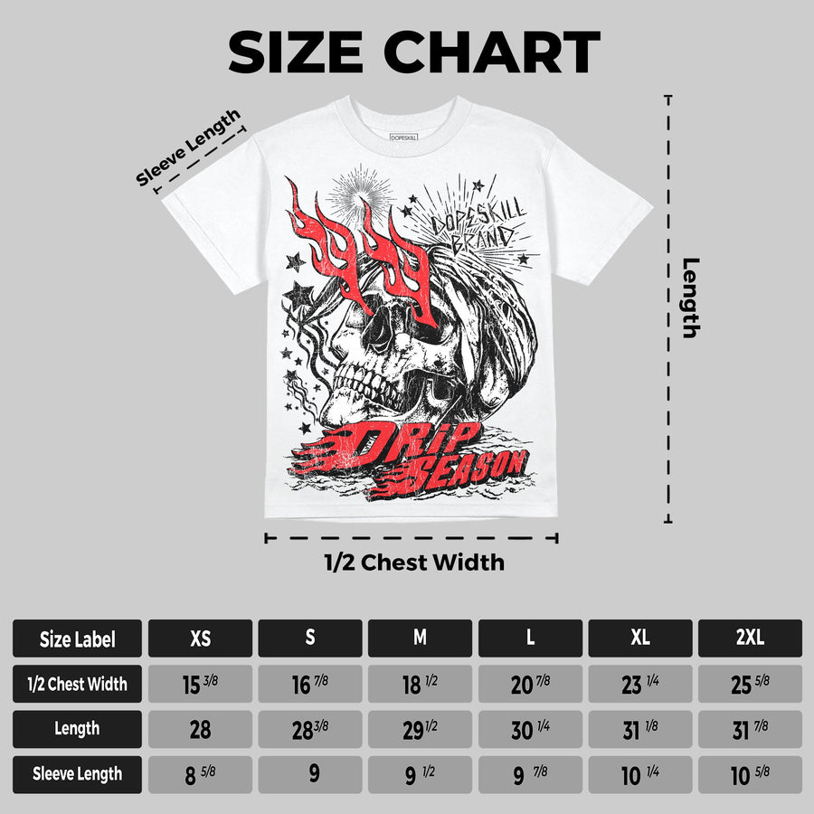 Red Collection DopeSkill Oversize Print T-Shirt Drip Season Graphic