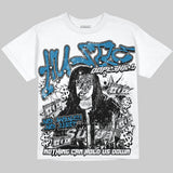 Military Blue 4s Oversize Print 'No Money No Lust' DopeSkill Graphic T-shirt