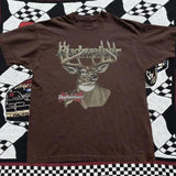 Gildan Men's Brown T-shirt, deer graphic brown cotton t-shirt, Vintage Deer Hunting Graphic Shirt, Retro Buck Graphic Tee, Brown Americana T Shirt, Western Country Tee, Unisex Y2K Streetwear Gift