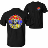 [MADE IN US] Men's Soft Casual Cotton Graphic T-Shirt - 575 FOOLS Firefighter Design with Skull Helmet, Flames, Firehouse Emblem, Gift for Firefighters Brotherhood Members, Men's Top Classic Menswear