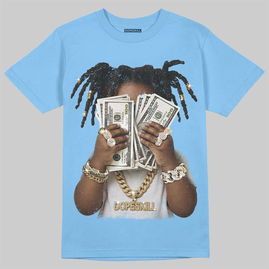 Powder Blue 9s DopeSkill T-Shirt Rich Youth Graphic