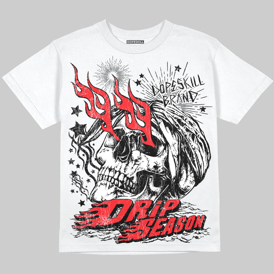 Red Collection DopeSkill Oversize Print T-Shirt Drip Season Graphic