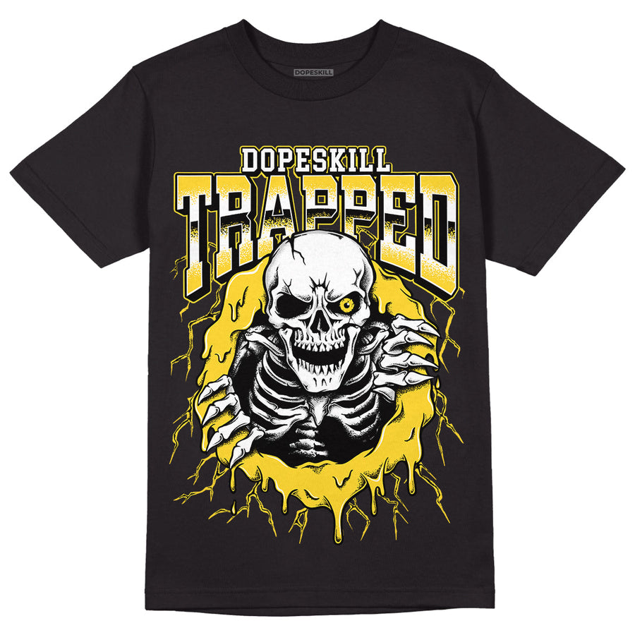 Black Tour Yellow AJ 4 Thunder DopeSkill T-Shirt Trapped Halloween Graphic